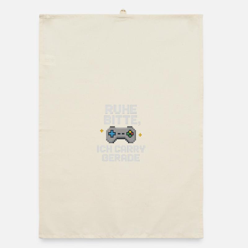 Silence Please Pixel Controller Graphics Organic dish towel