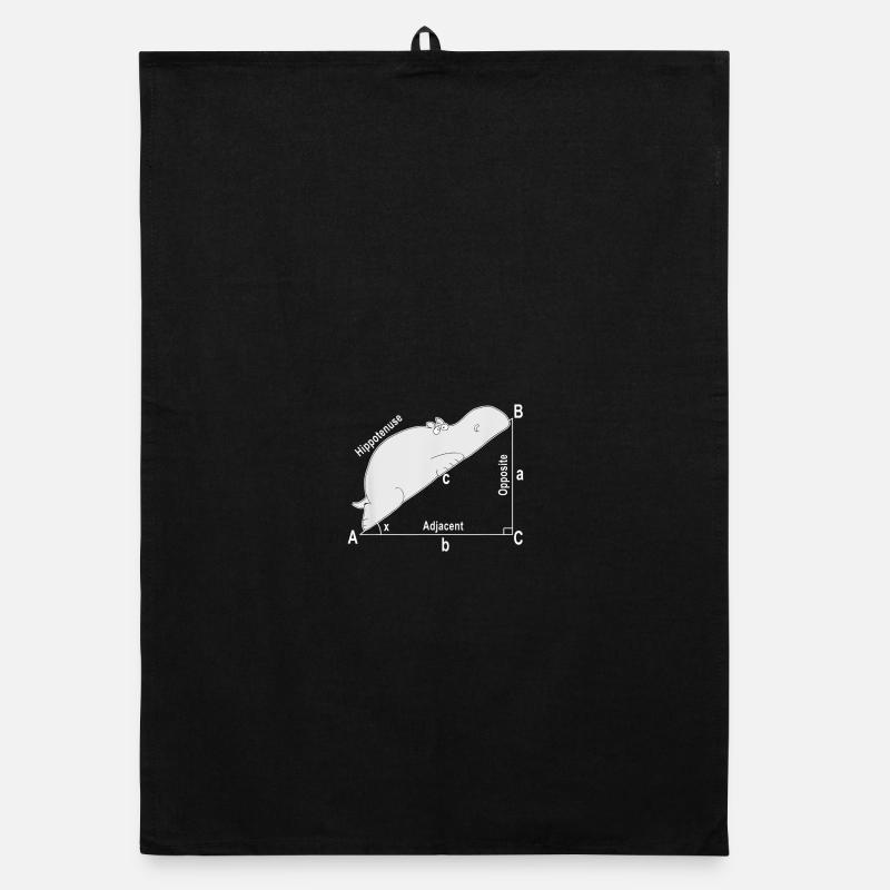 Hippo Math Analytical Funny Teacher Shirt Organic Geschirrtuch
