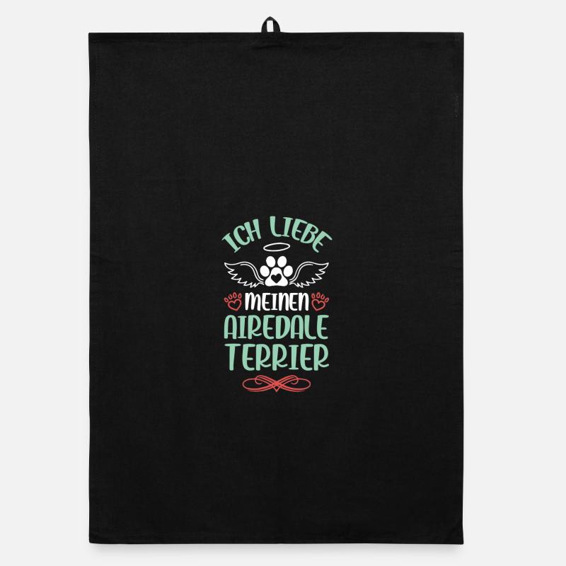 I love my Airedale Terrier Organic dish towel