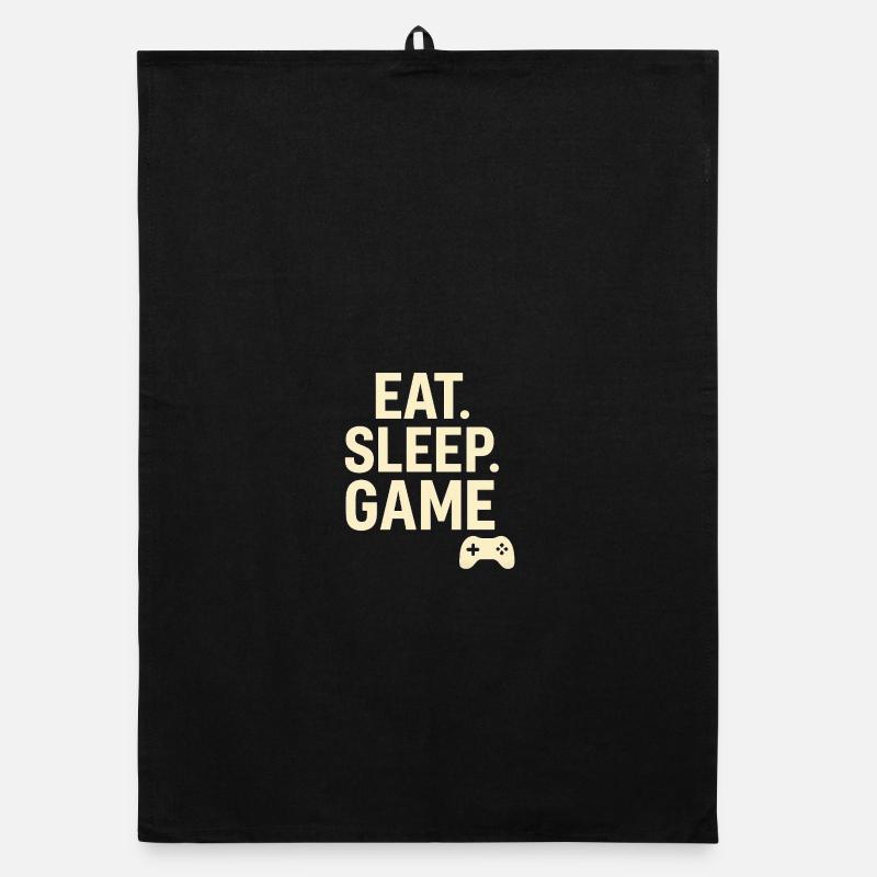 Eat Sleep Game Controller Organic Geschirrtuch