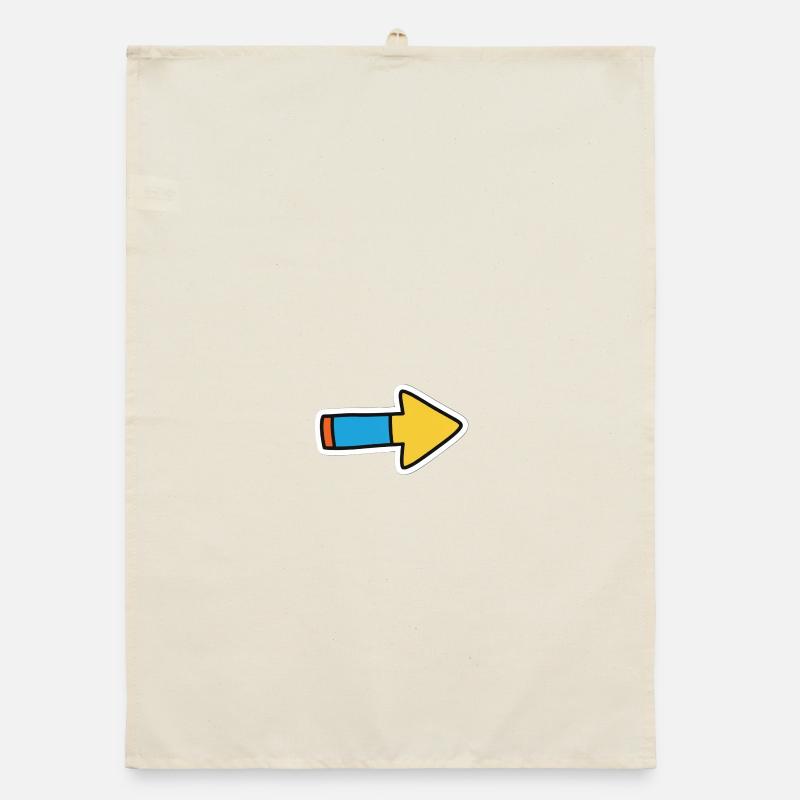 Comic Arrow Direction Right Organic dish towel