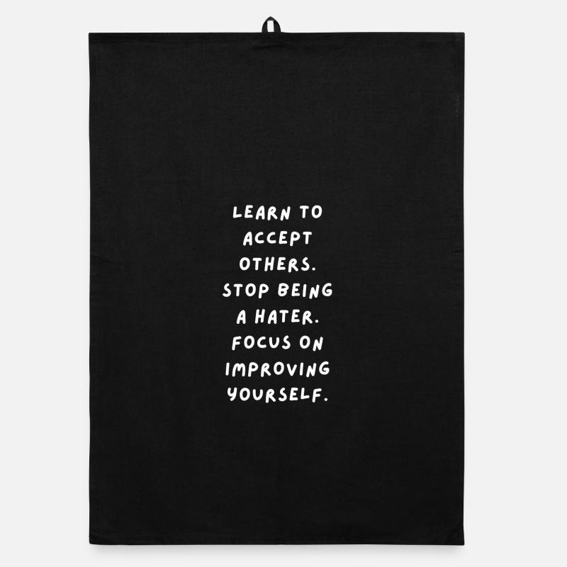 Learning acceptance, self-improvement Organic dish towel