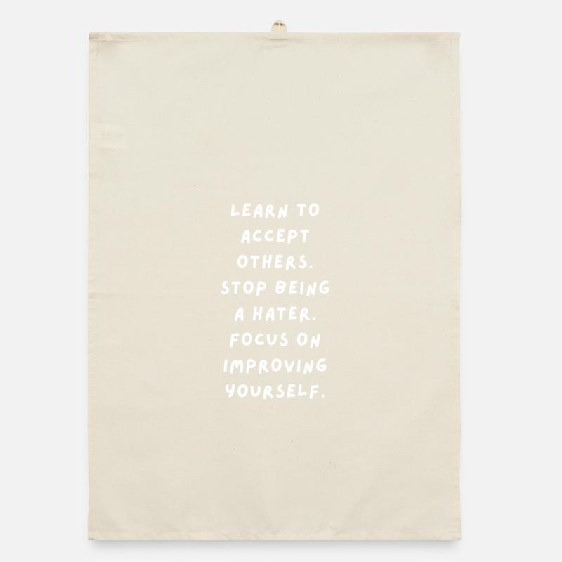 Learning acceptance, self-improvement Organic dish towel