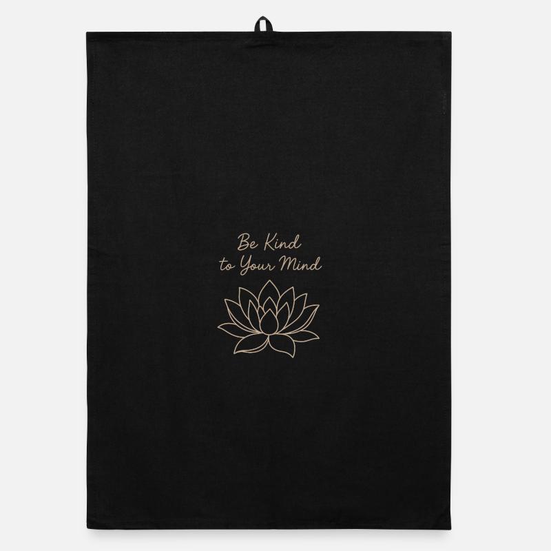 Be Kind to Your Mind – Self-Care Design Organic Geschirrtuch