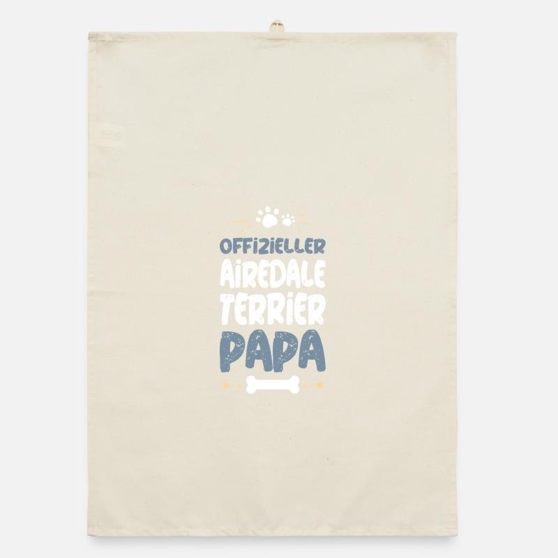Offizieller Airedale Terrier Papa Organic Geschirrtuch