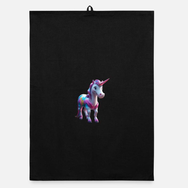 Rainbow Mane Unicorn Tee Organic dish towel