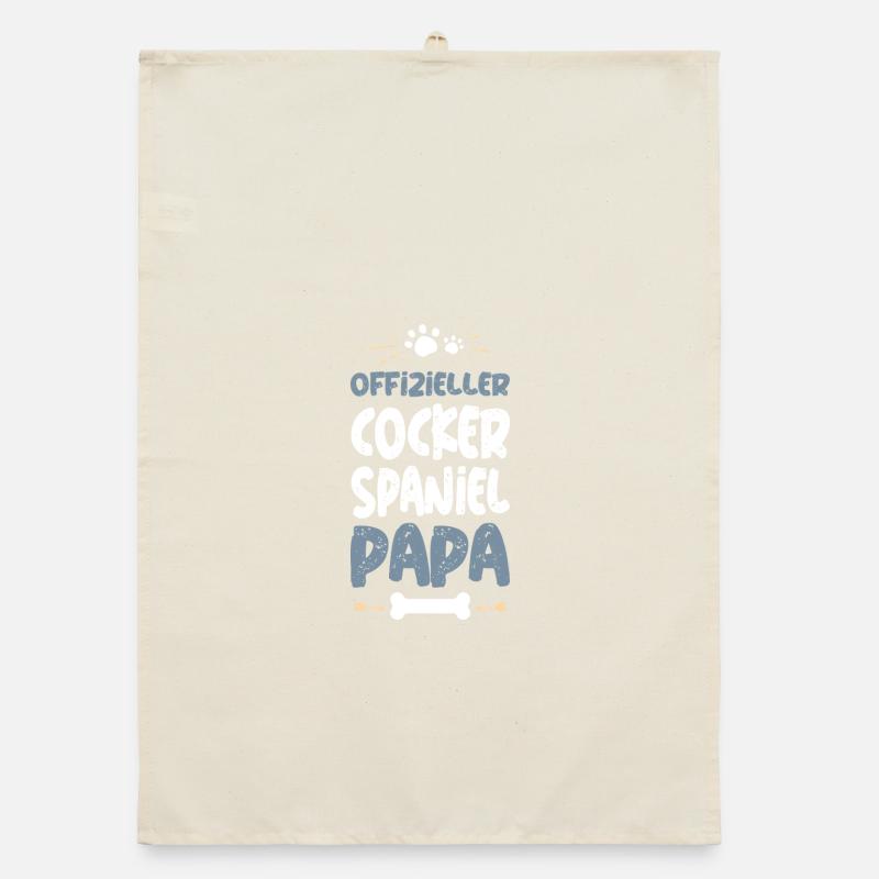 Offizieller Cocker Spaniel Papa Organic Geschirrtuch