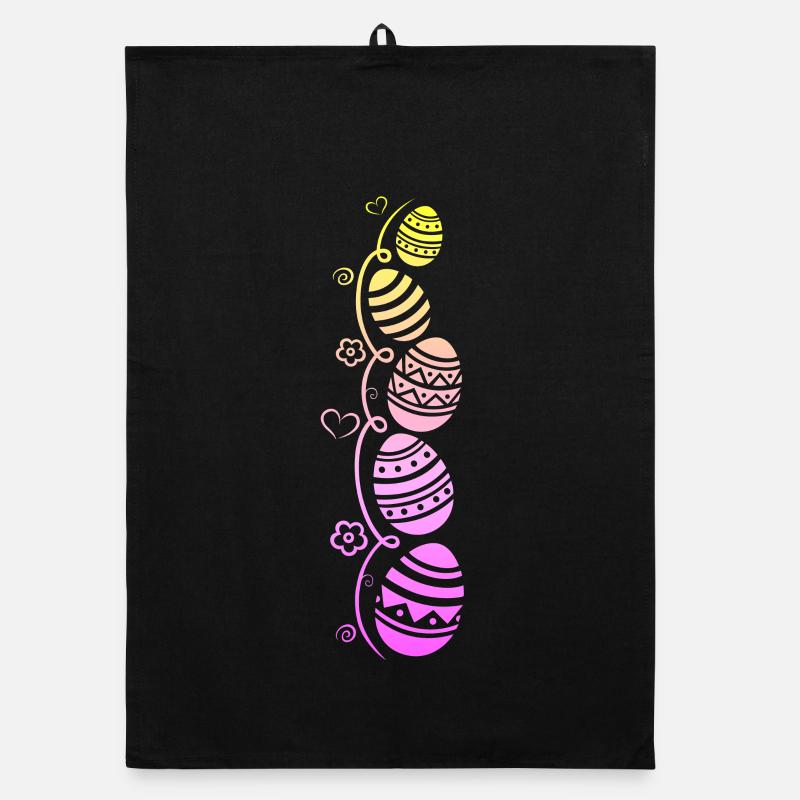 Colorful Easter eggs for Easter Organic dish towel