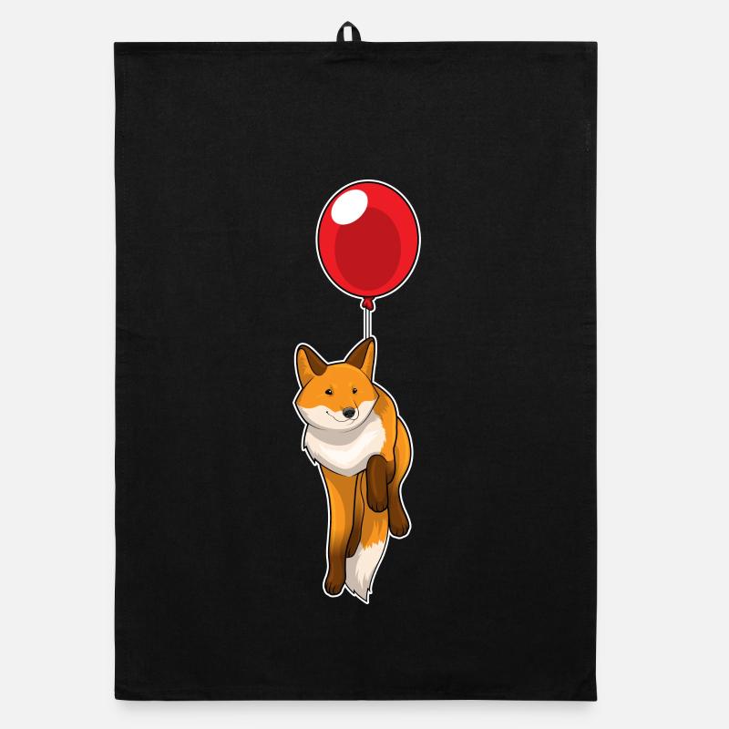 Fox Balloon Organic dish towel
