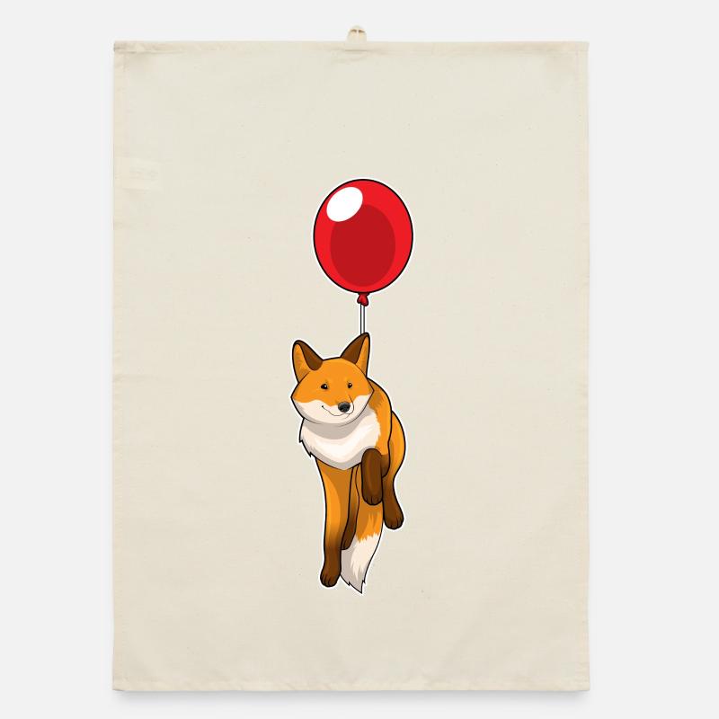 Fox Balloon Organic dish towel