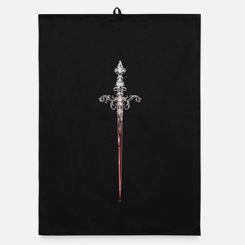 Stahlsilberschwert, gotisches Mittelalter Organic Geschirrtuch
