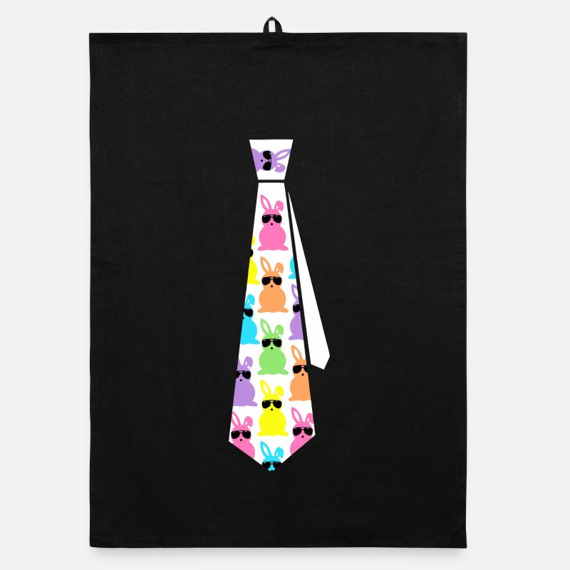 Motif de cravate de lunettes de soleil Pastel Rabbits Torchon bio