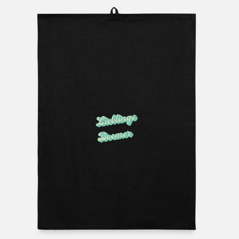 Favorite Boomer Retro Script Organic dish towel