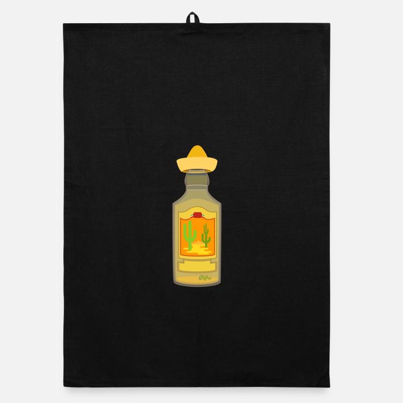 Tequila Bottle Mexico Organic dish towel