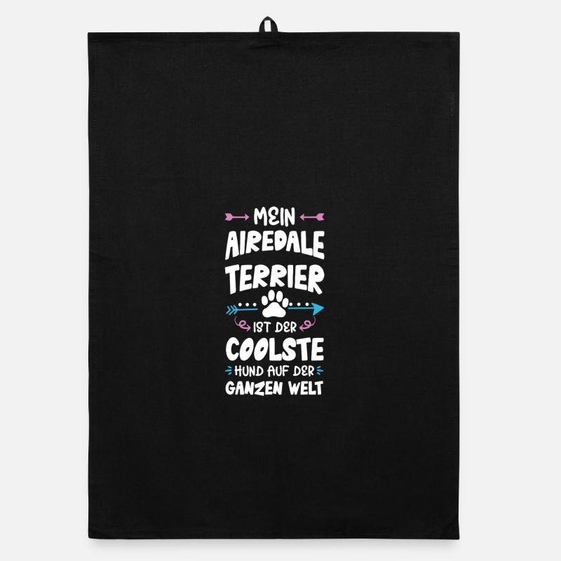 airedale terrier hund spruch Organic Geschirrtuch
