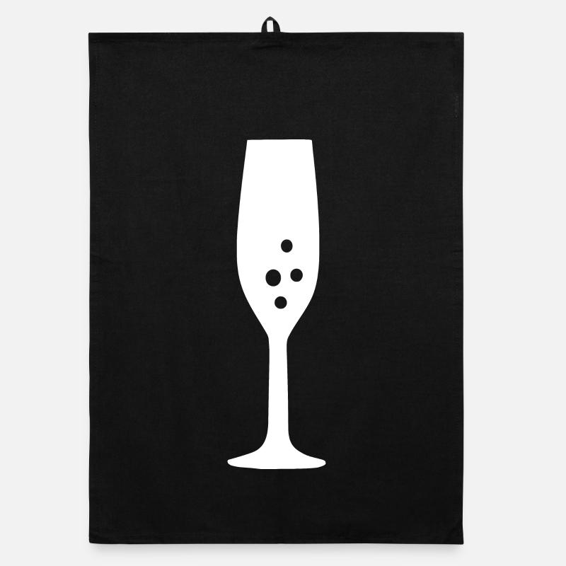 Sekt Sektglas Geschenk Weihnachten Organic Geschirrtuch