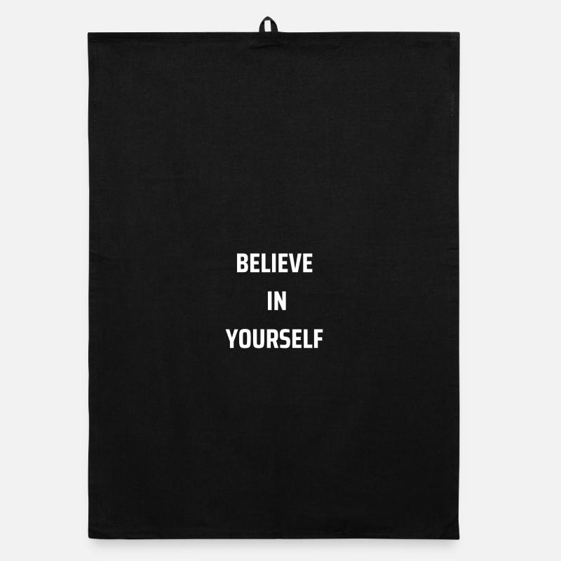 Glaube an dich Selbst Typografie Organic Geschirrtuch