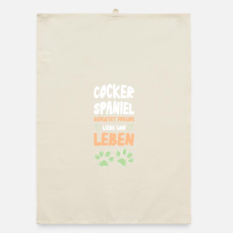 Cocker Spaniel Joie de vivre Torchon bio