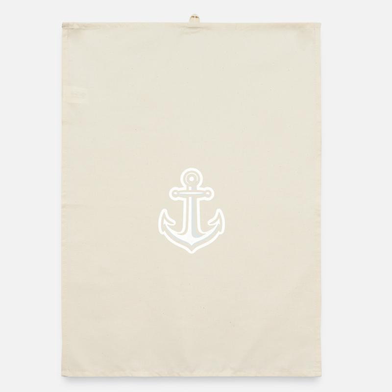 Anker Sticker einfach Organic Geschirrtuch