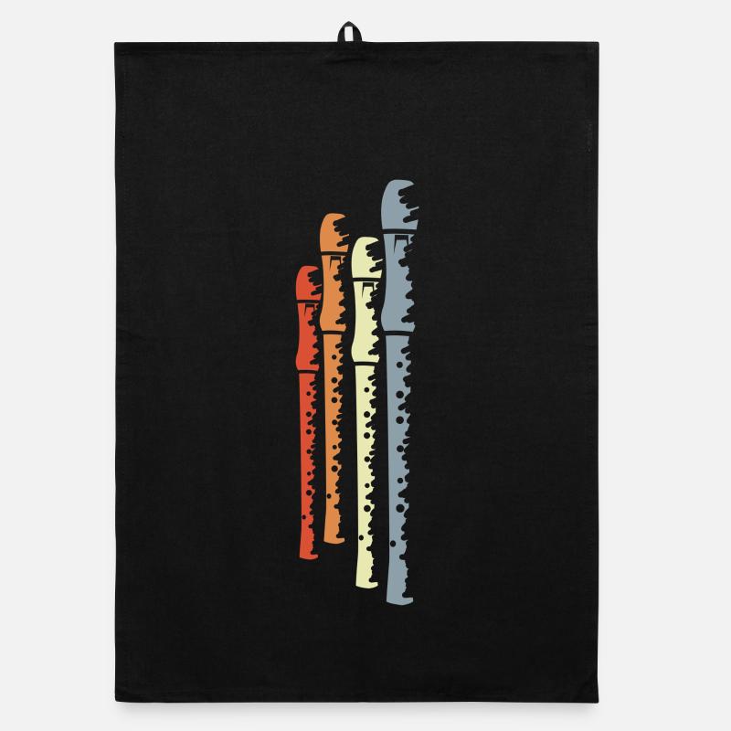 Retro flutes Organic dish towel