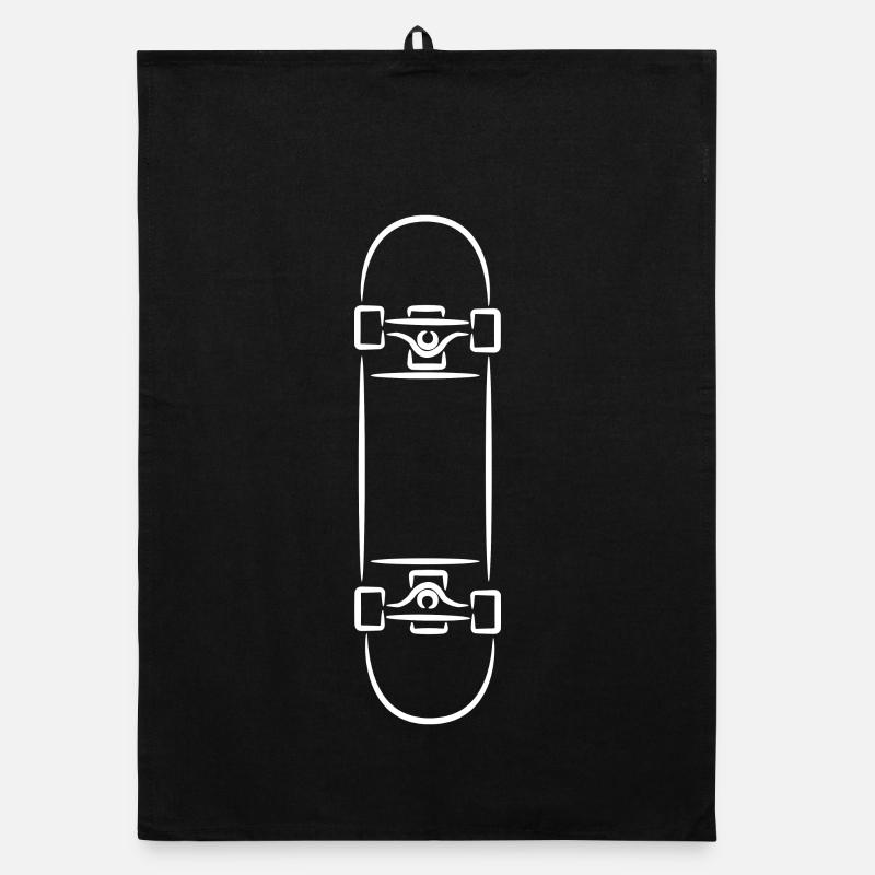 Skateboard Skizze Organic Geschirrtuch