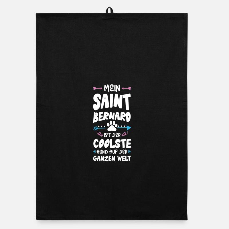 saint bernard bernhardiner hund spruch Organic Geschirrtuch