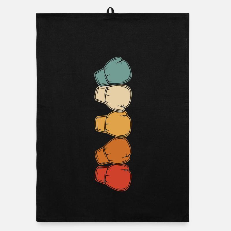 Graphique de gants de boxe pour boxeurs et entraîneurs Torchon bio
