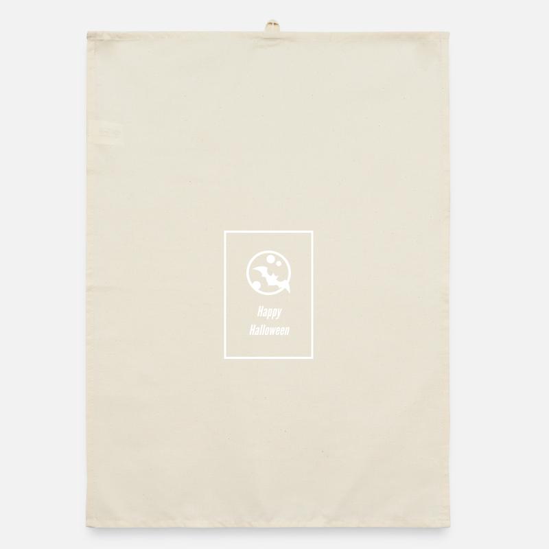 Halloween Bat Circle Graphic Organic dish towel