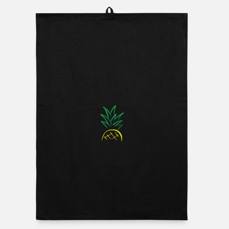 Pineapple Sketch – Fresh Fruit Graphic Organic dish towel