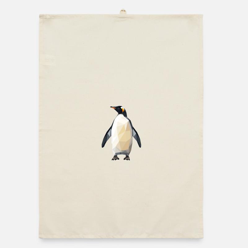 Geometric Penguin Organic dish towel