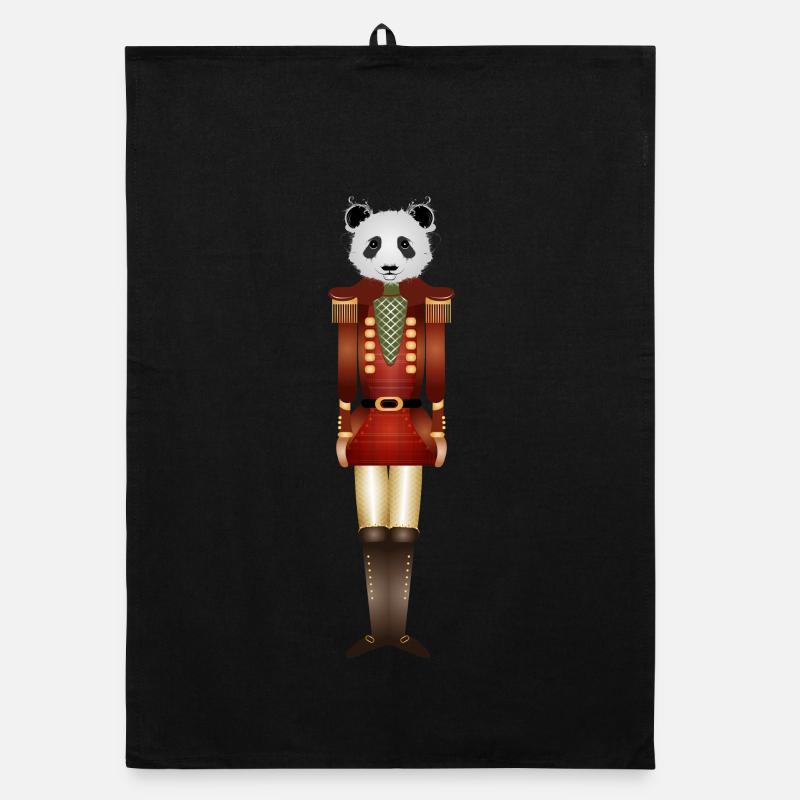beau beau panda dans le style casse-noisette Torchon bio