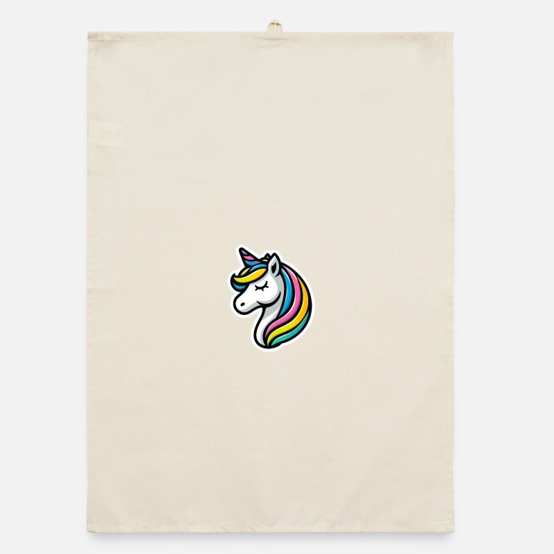 Unicorn Comic Sleeping Organic dish towel