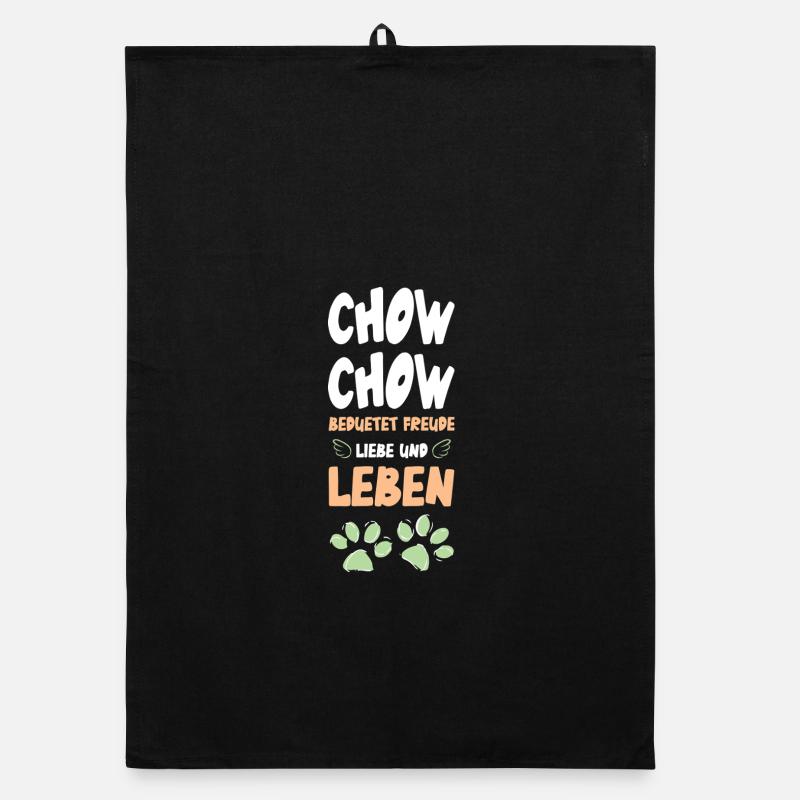 ChowChow Amour et Vie Schéma Torchon bio