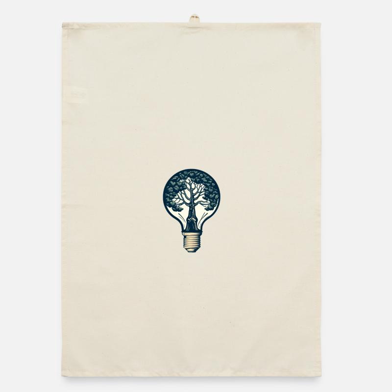 Der Baum in der Lampe Organic Geschirrtuch