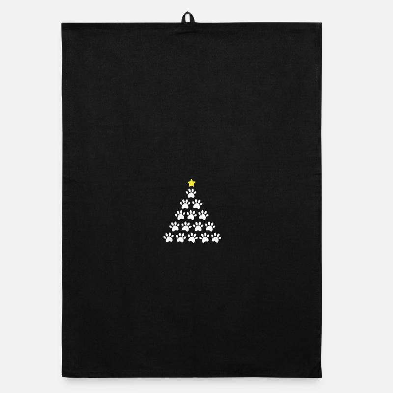 Weihnachtsbaum Pfote Organic Geschirrtuch