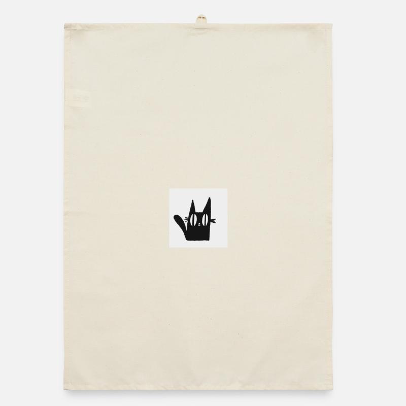 Mimi die schwarze Katze Organic Geschirrtuch