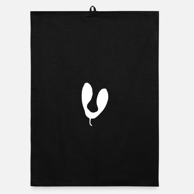 Silhouette abstraite en forme de U Torchon bio