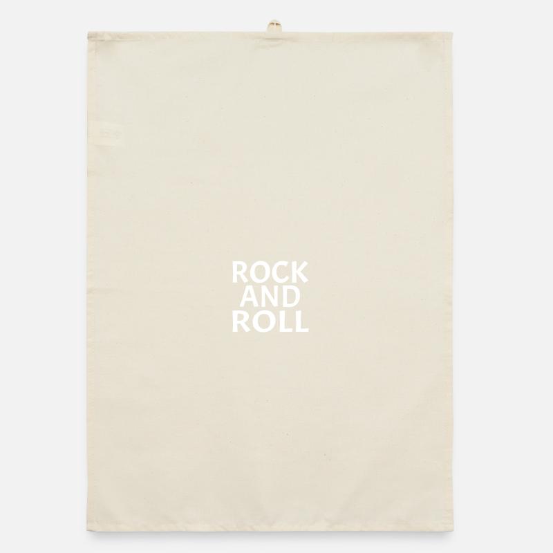 Dynamisches Rock'n'Roll-Typografie-Design Organic Geschirrtuch