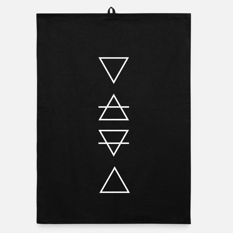 Alchemistische Symbole Wasser Feuer Luft Erde Organic Geschirrtuch