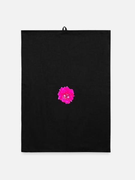 Pop Art Rose - Organic Geschirrtuch - Schwarz