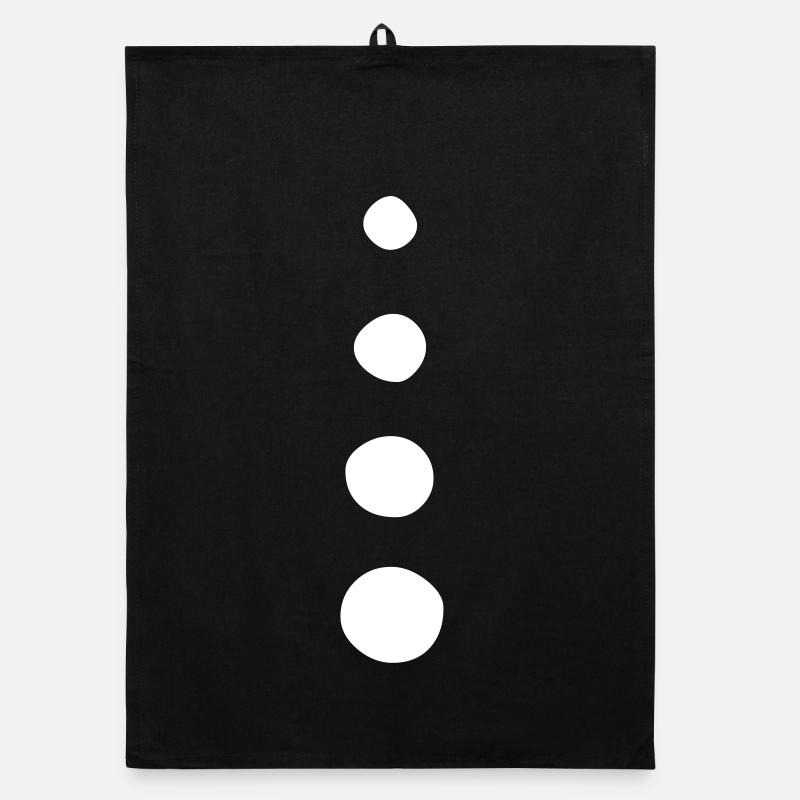 Ornement de points - Les cercles disparaissent (Vectorgraphique) Torchon bio