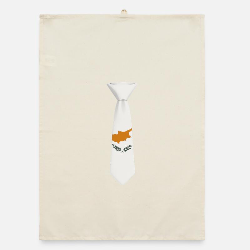 Cyprus Tie – Flaggendesign Organic Geschirrtuch
