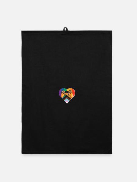 Pride Gaming Controller - Organic dish towel - black - Front
