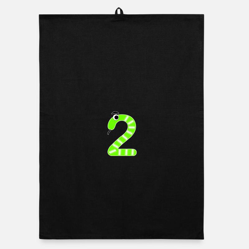 Numéro 2 Serpent Enfants Torchon bio
