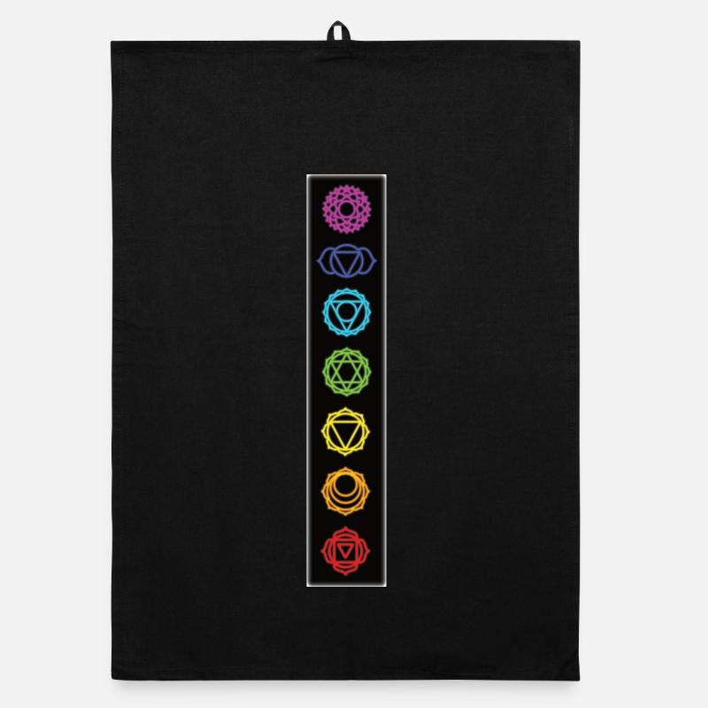 Yoga Meditation 7 Chakra Organic Geschirrtuch