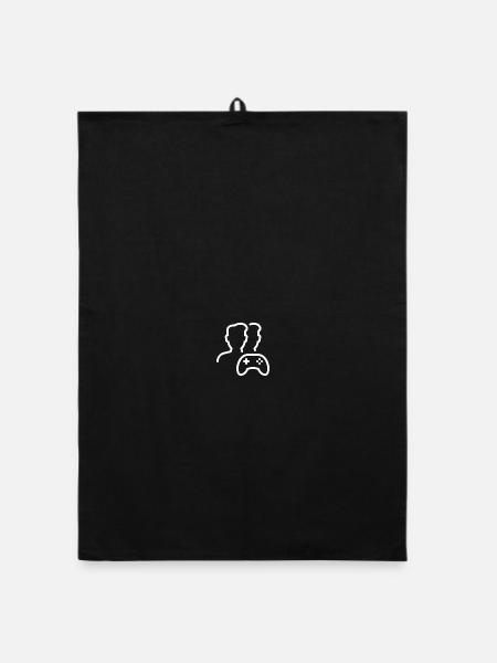 Twin Gamers Line Art sur le Tee - Torchon bio - noir - Devant