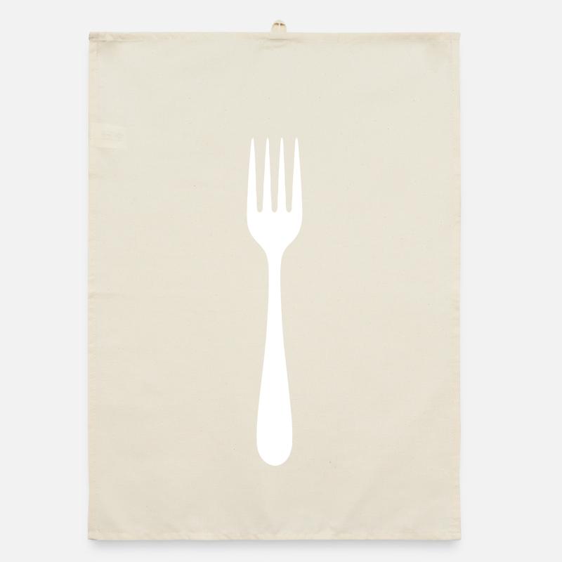 Coole Gabel Silhouetten Design Organic Geschirrtuch