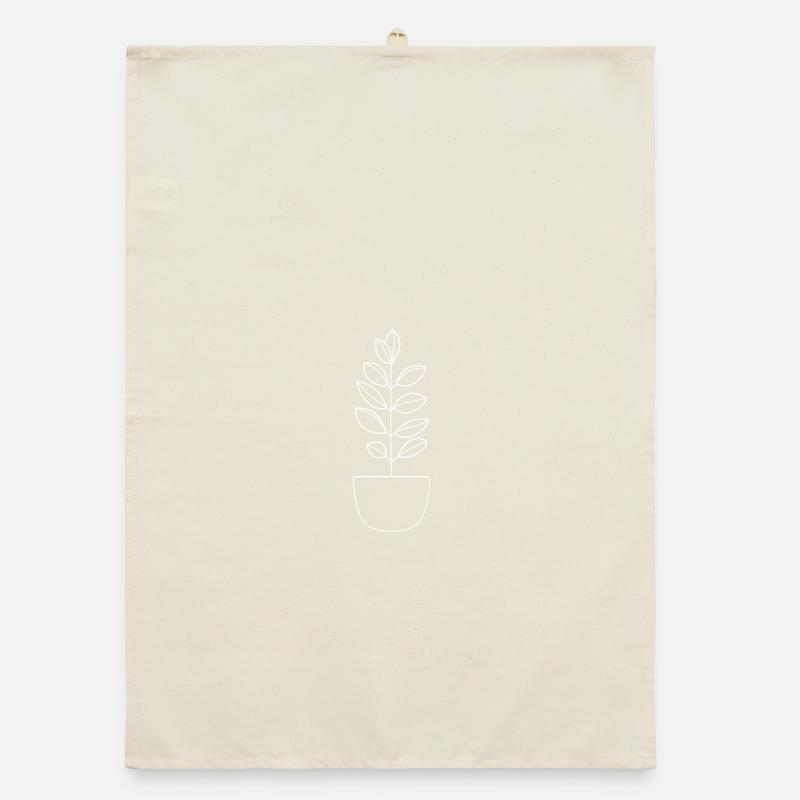 Pflanze minimalistisch Organic Geschirrtuch