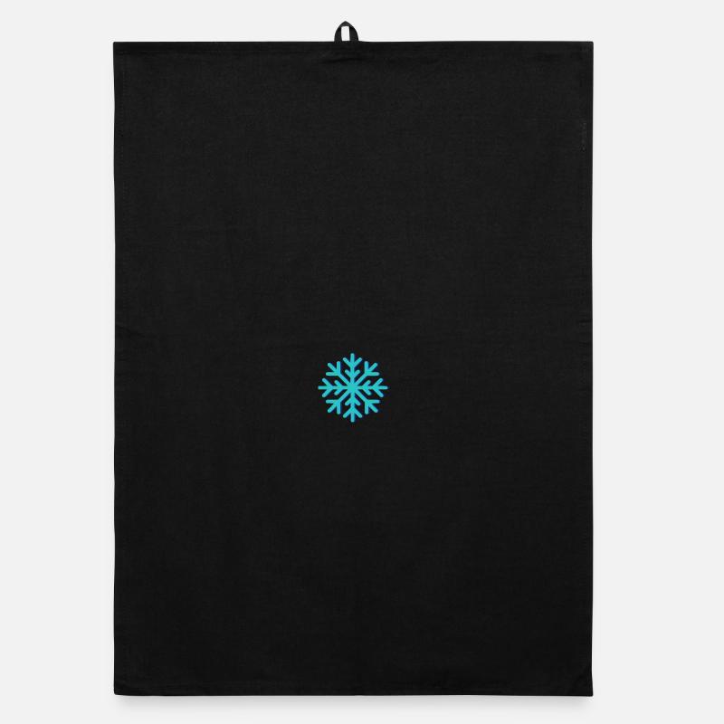 Geometric Blue Snowflake Organic dish towel