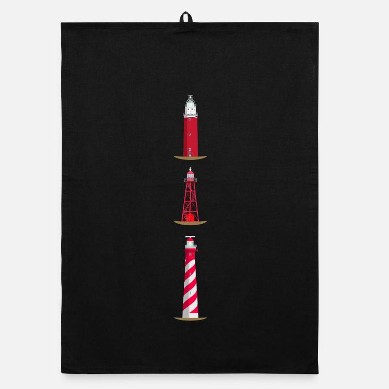 Lighthouses Texel, Den Oever, Westerlichttoren Organic dish towel